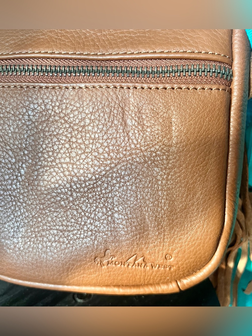 Montana West Brown & White Cowhide Fringe Crossbody - Picture 4 of 14